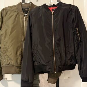 Green and Black Bomber Jackets